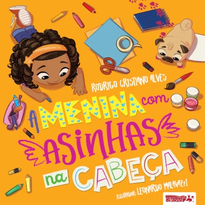 Capa do livro A Menina com Asinhas na Cabeça